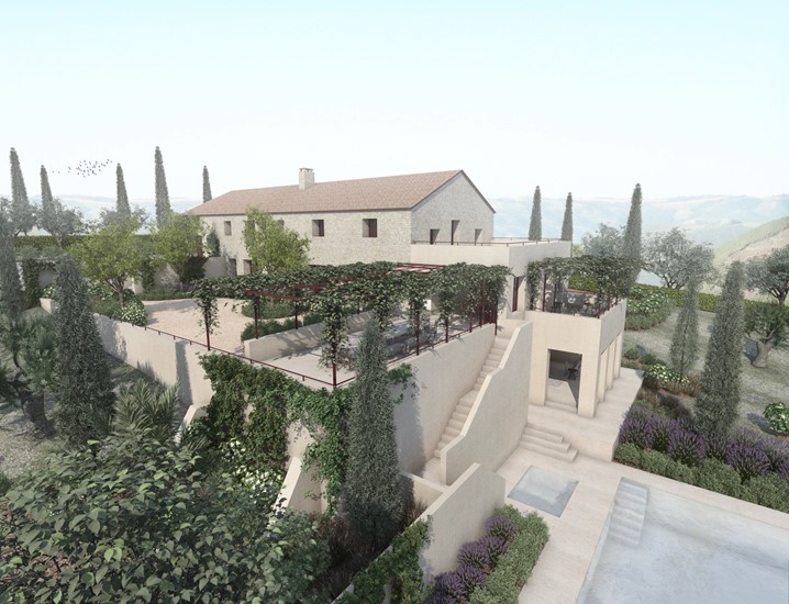 Verbouwing en uitbreiding - villa met gastenkamers en zwembad  Impressie 1