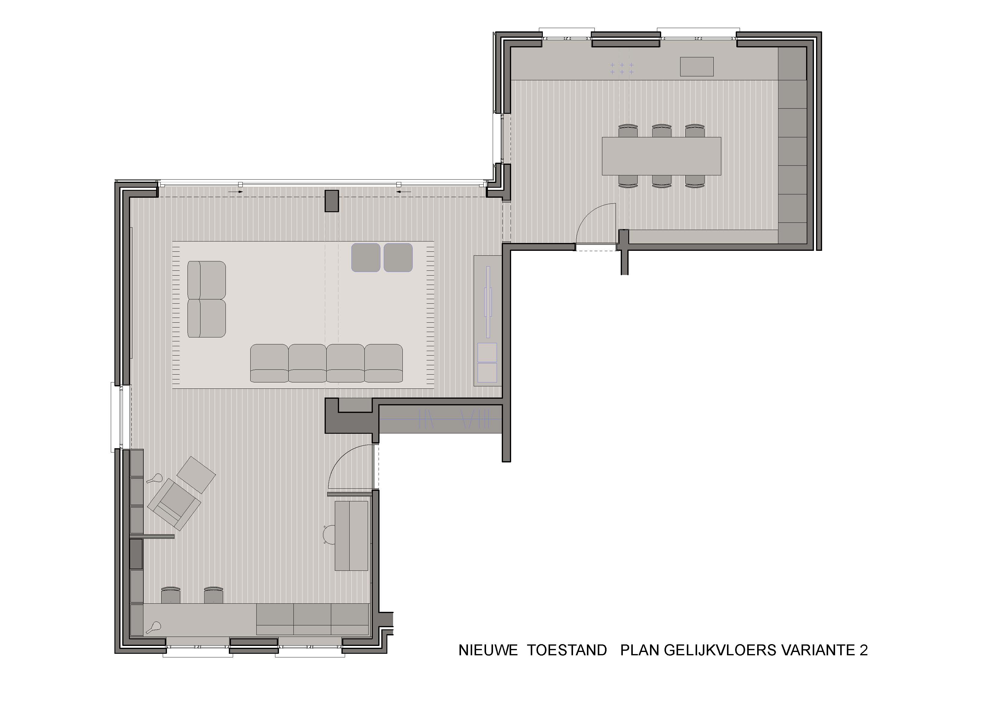 Transformation - maison mitoyenne Concept Impressie 2