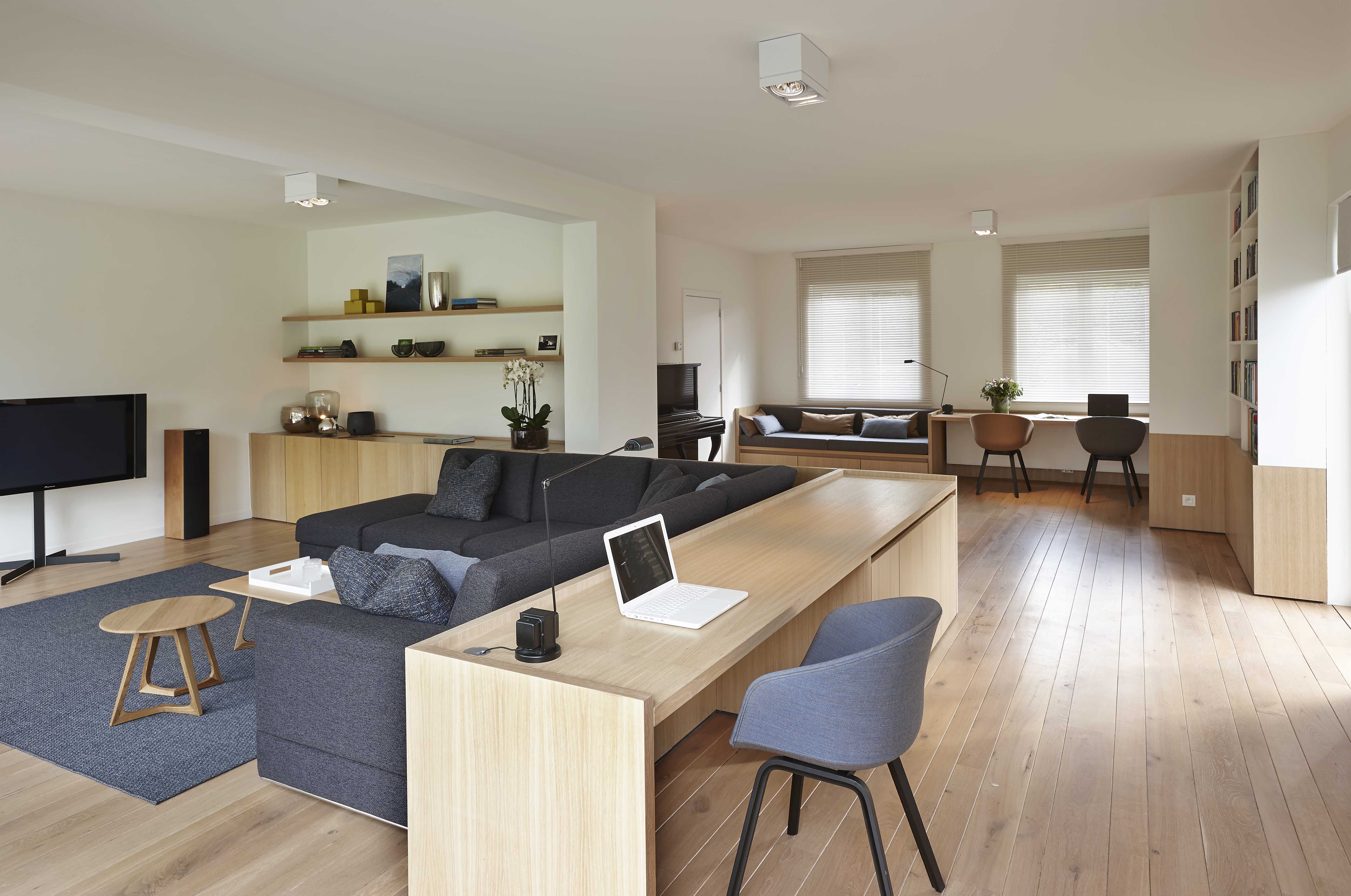 Transformation - maison mitoyenne Bureau et coin salon Impressie 1