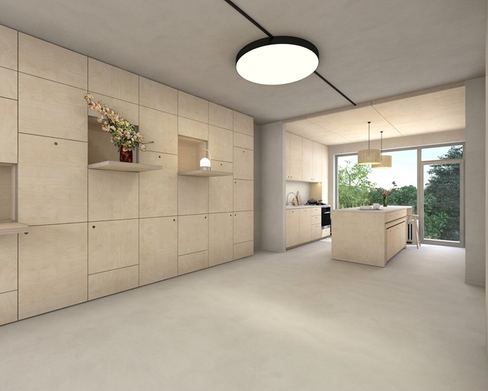 Verbouwing - rijwoning met flexibiliteit wonen / werken  Impressie 2